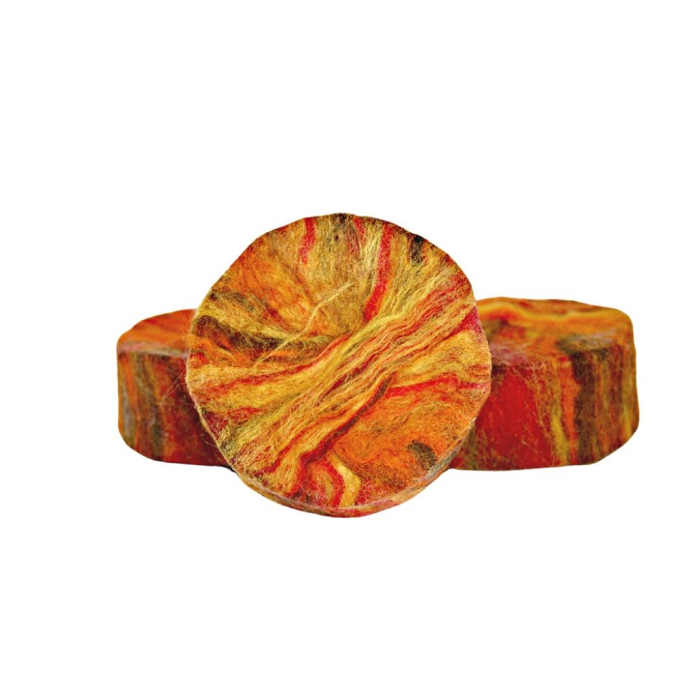 NIB-Adagio Road Soap Co. Felted Soap Bar, Satsuma